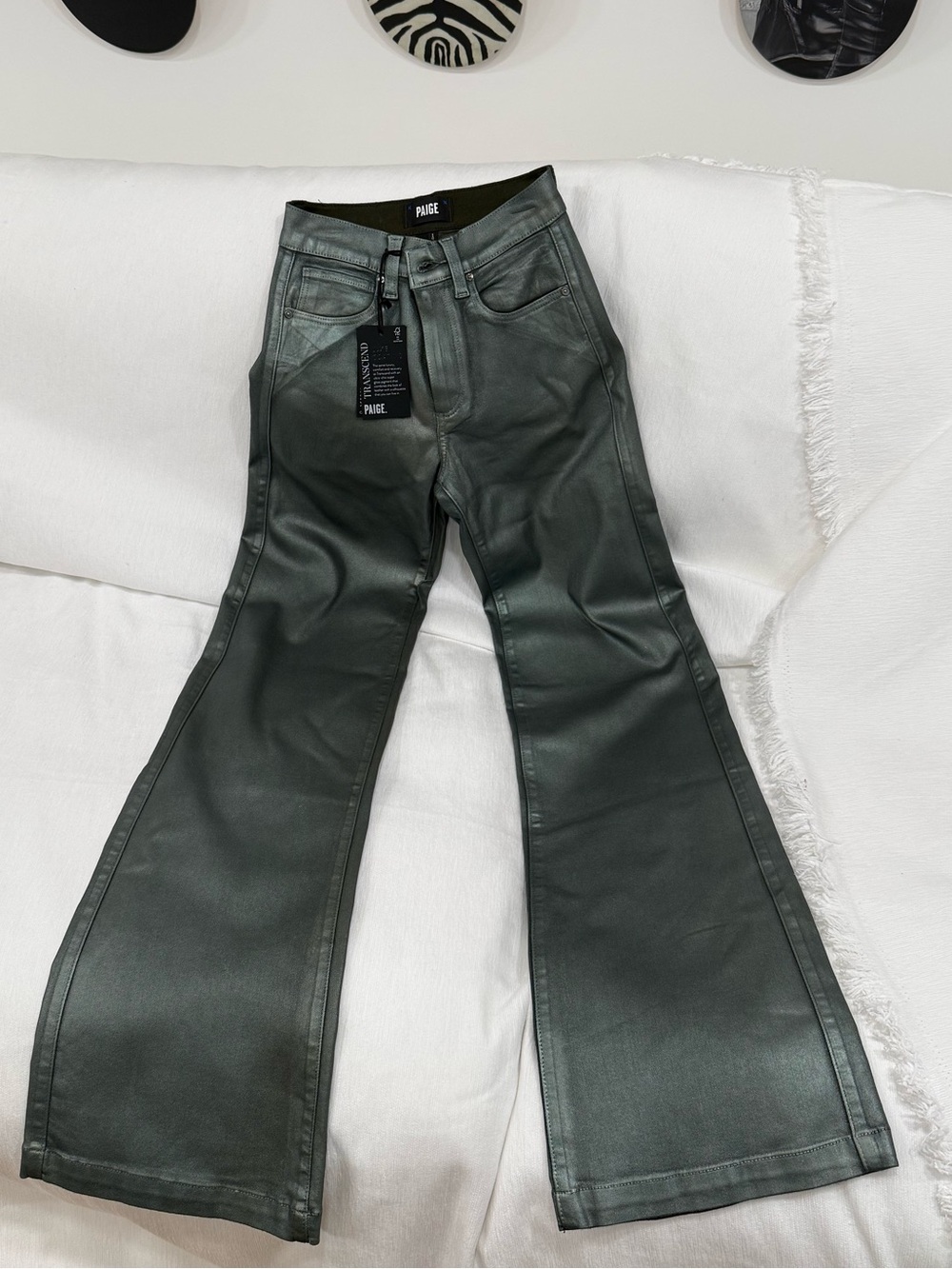PAIGE Coated Flare Jeans